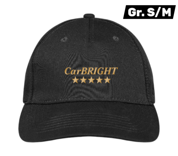 5-Panel Stretch Cap, schwarz // Gr. S/M