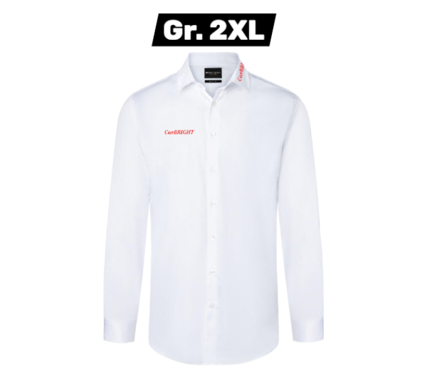 Langarm Herrenhemd Active-Stretch in Modern-Fit, wei&szlig; // Gr. 2XL